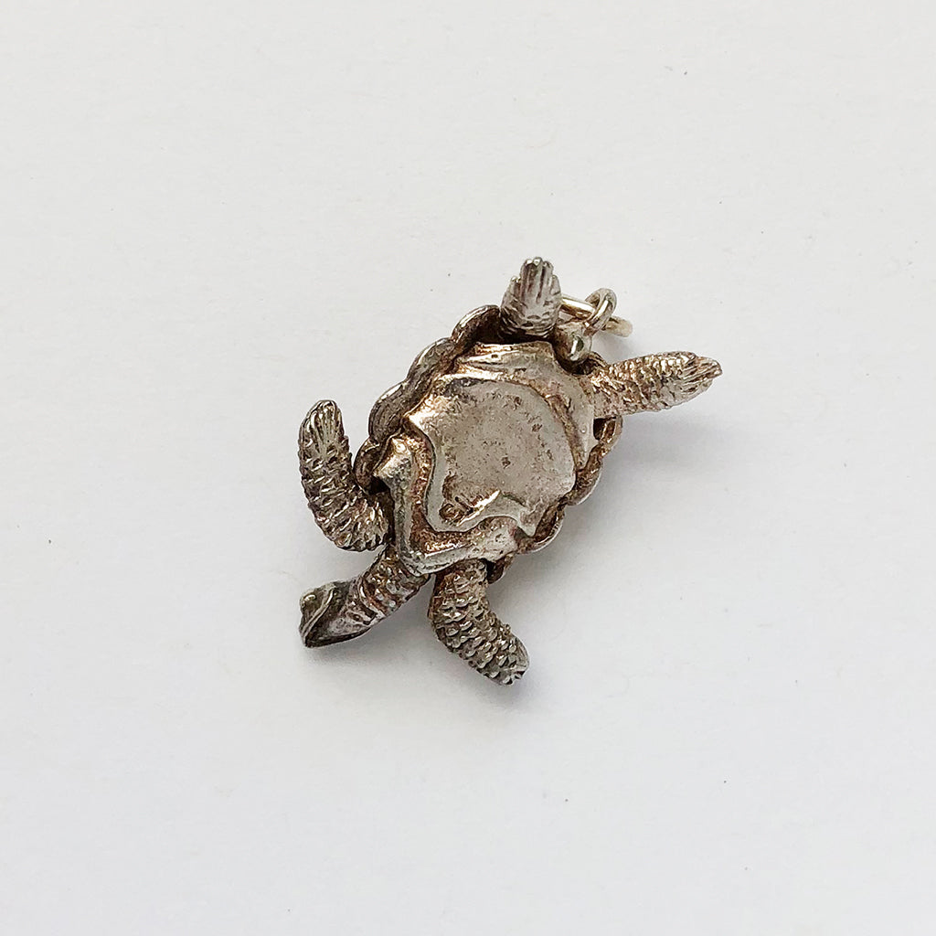 Vintage tortoise charm silver