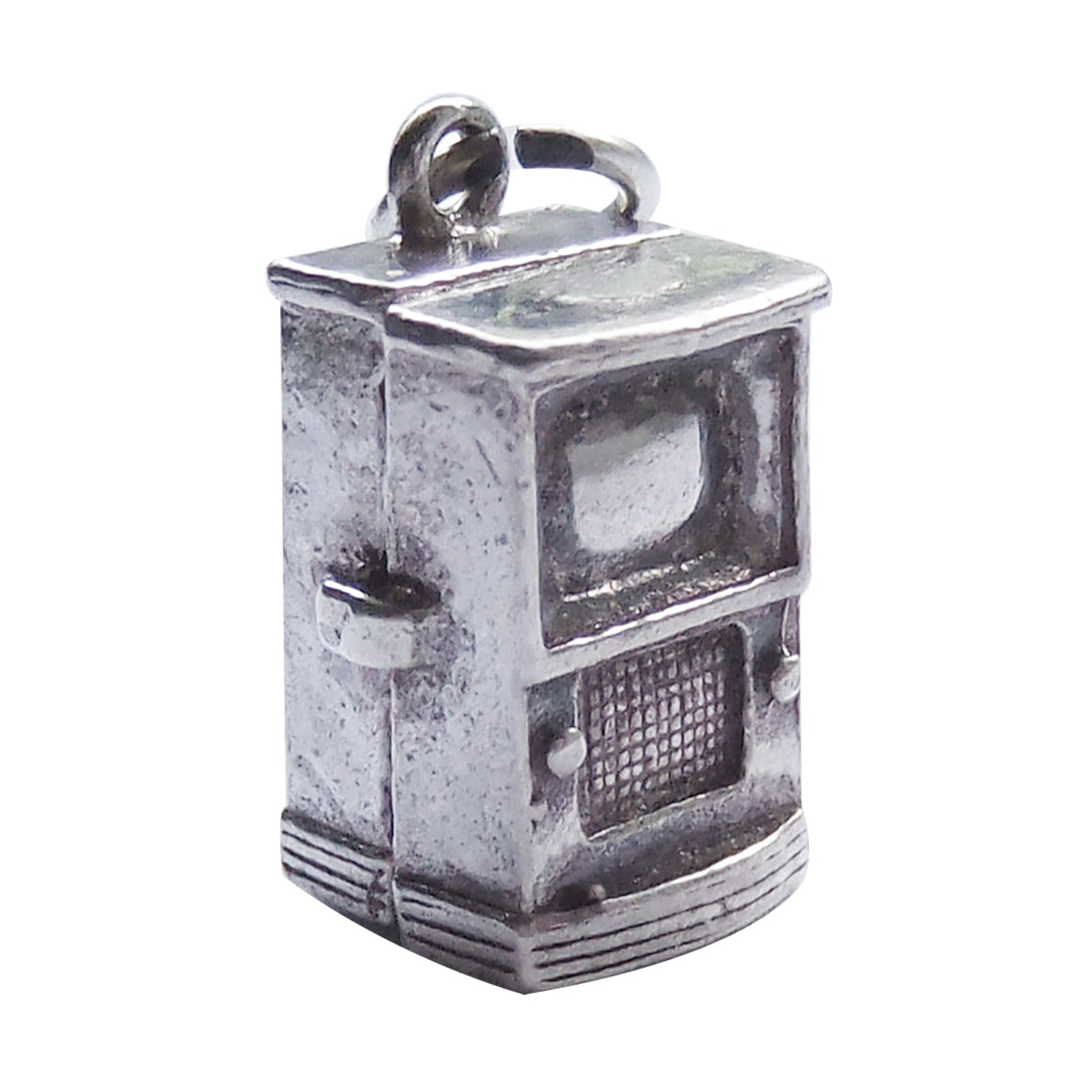 Vintage Silver Television Charm Opens to Camera