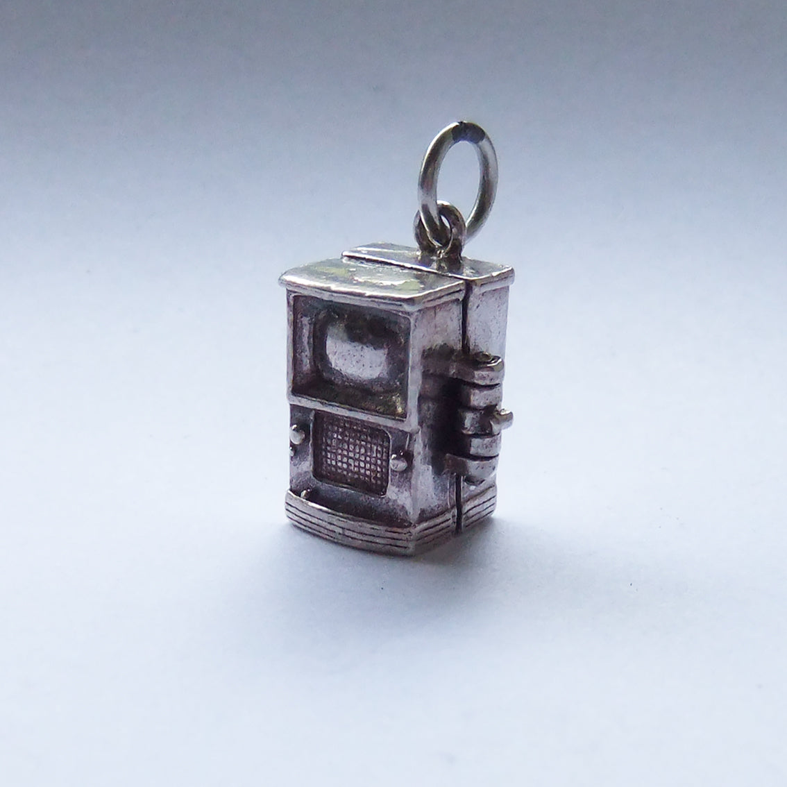 Vintage Silver Television Charm Opens to TV Camera
