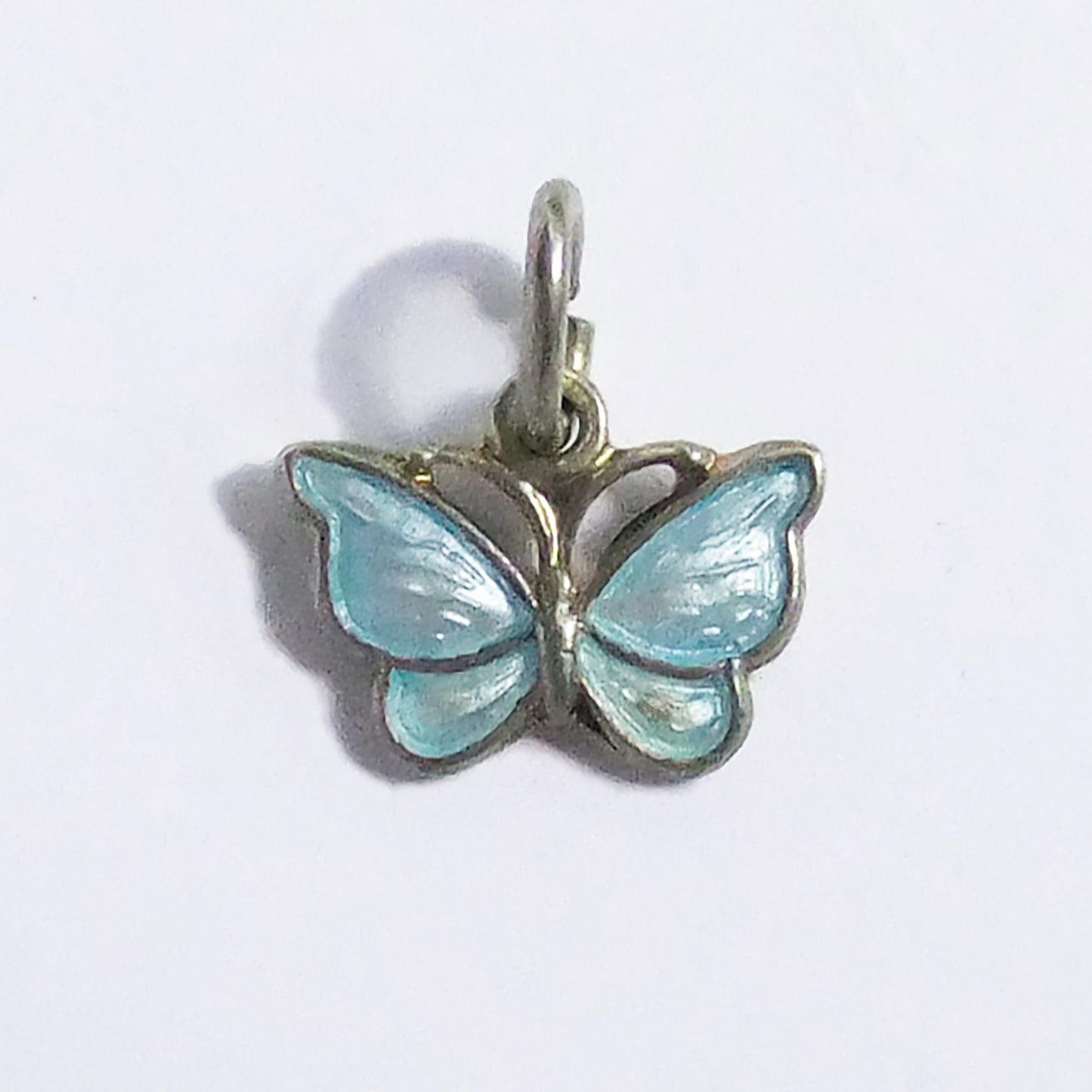 Volmer Bahner Butterfly Charm Sterling Silver Blue Enamel