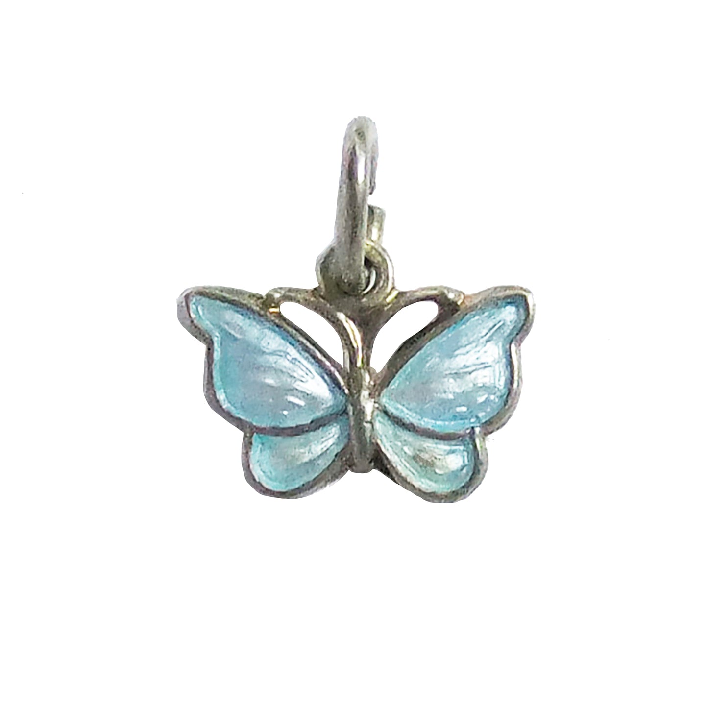 Volmer Bahner Butterfly Charm Sterling Silver Blue Enamel