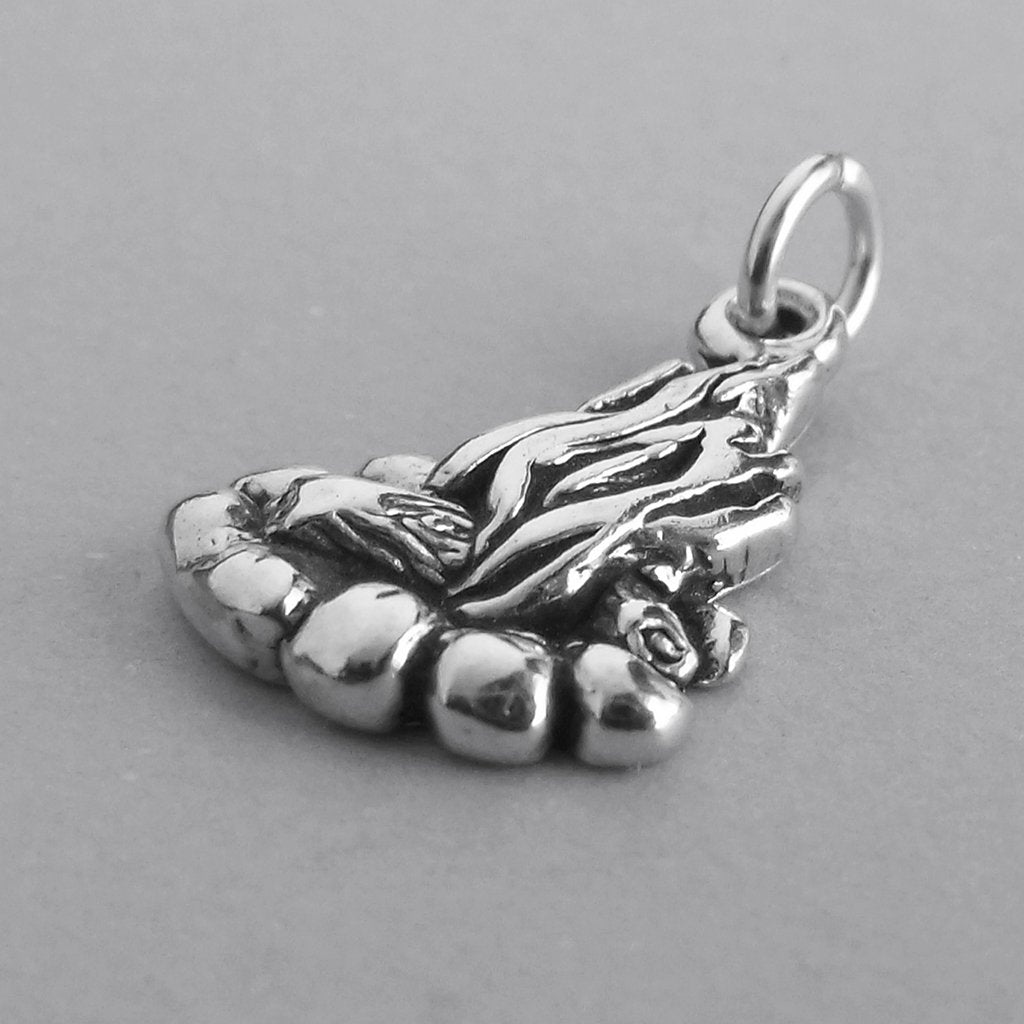 Camp Fire Charm Sterling Silver Camping Pendant