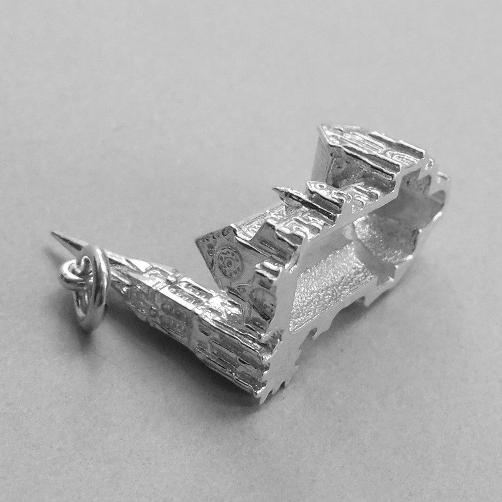 Christchurch Cathedral New Zealand Charm in Sterling Silver