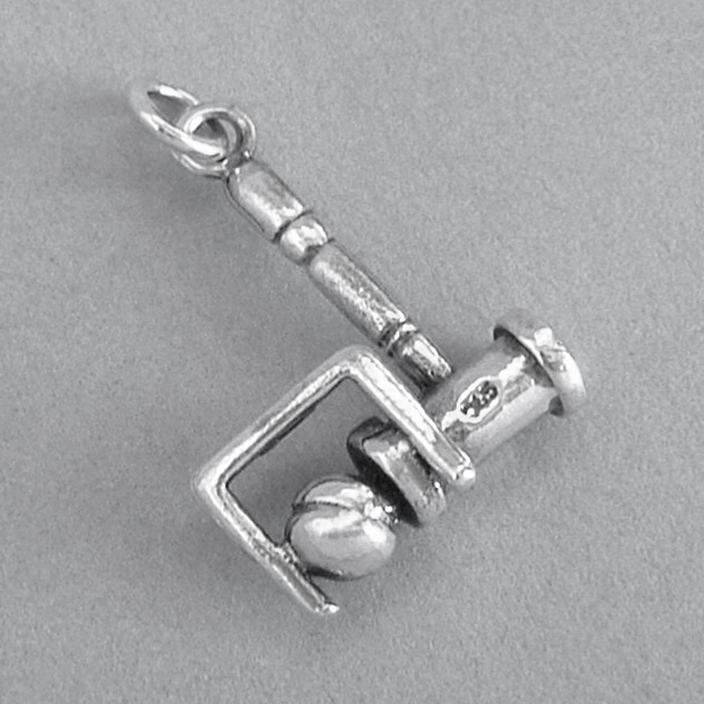 Sterling Silver Croquet Mallet and Ball Pendant