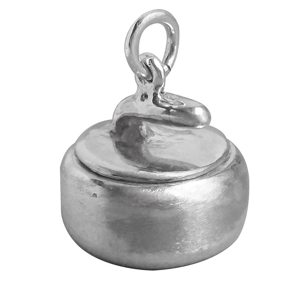curling stone charm — made to order