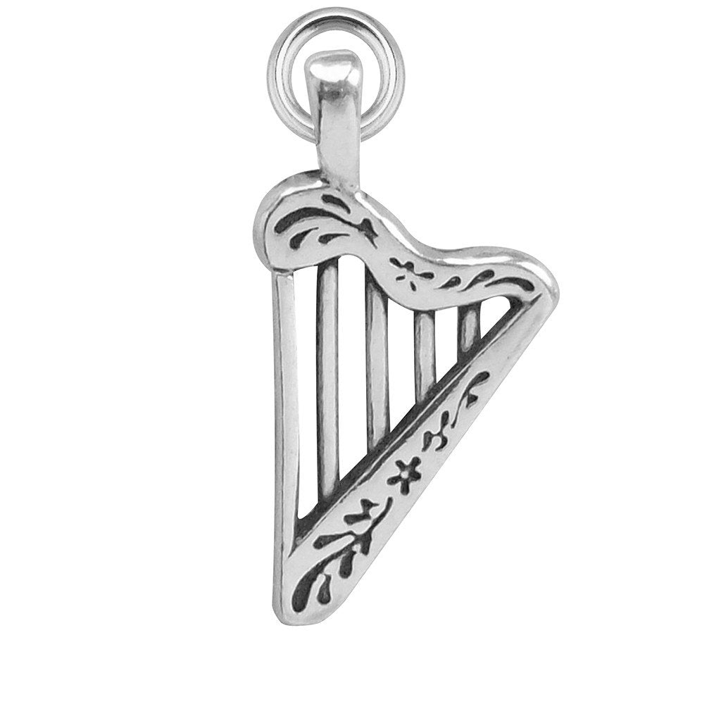 Harp Sterling Silver Charm