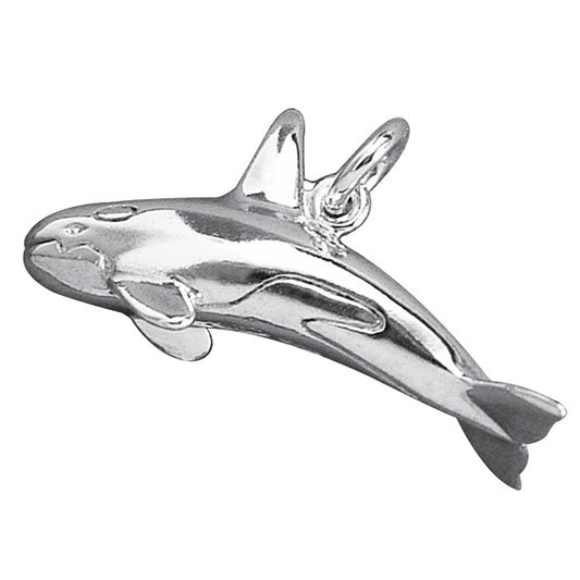 sterling silver orca whale charm