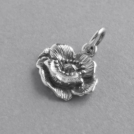 poppy flower charm