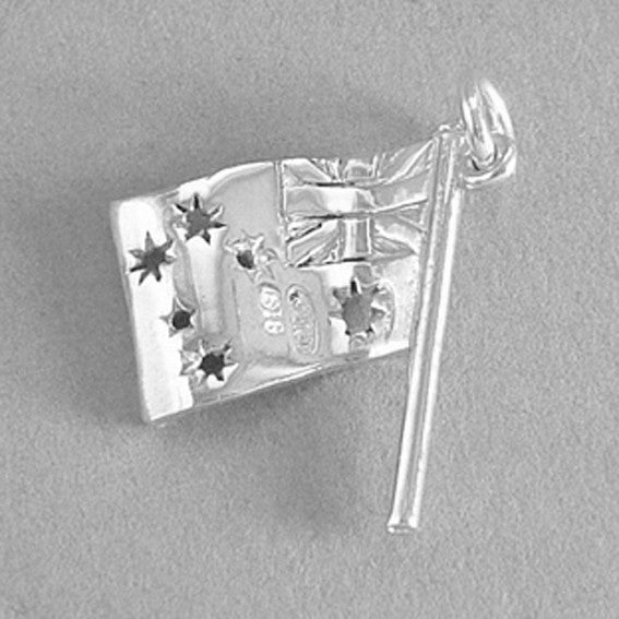 Sterling Silver or Gold Australian National Flag Charm Pendant
