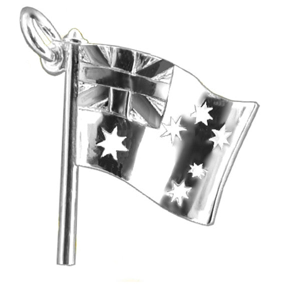 Silver Australia Flag Charm