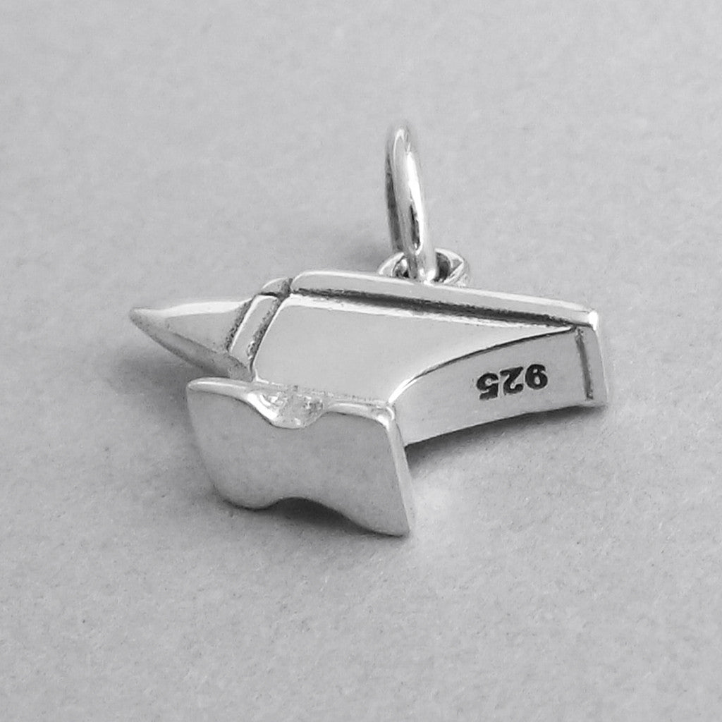sterling silver farrier anvil charm