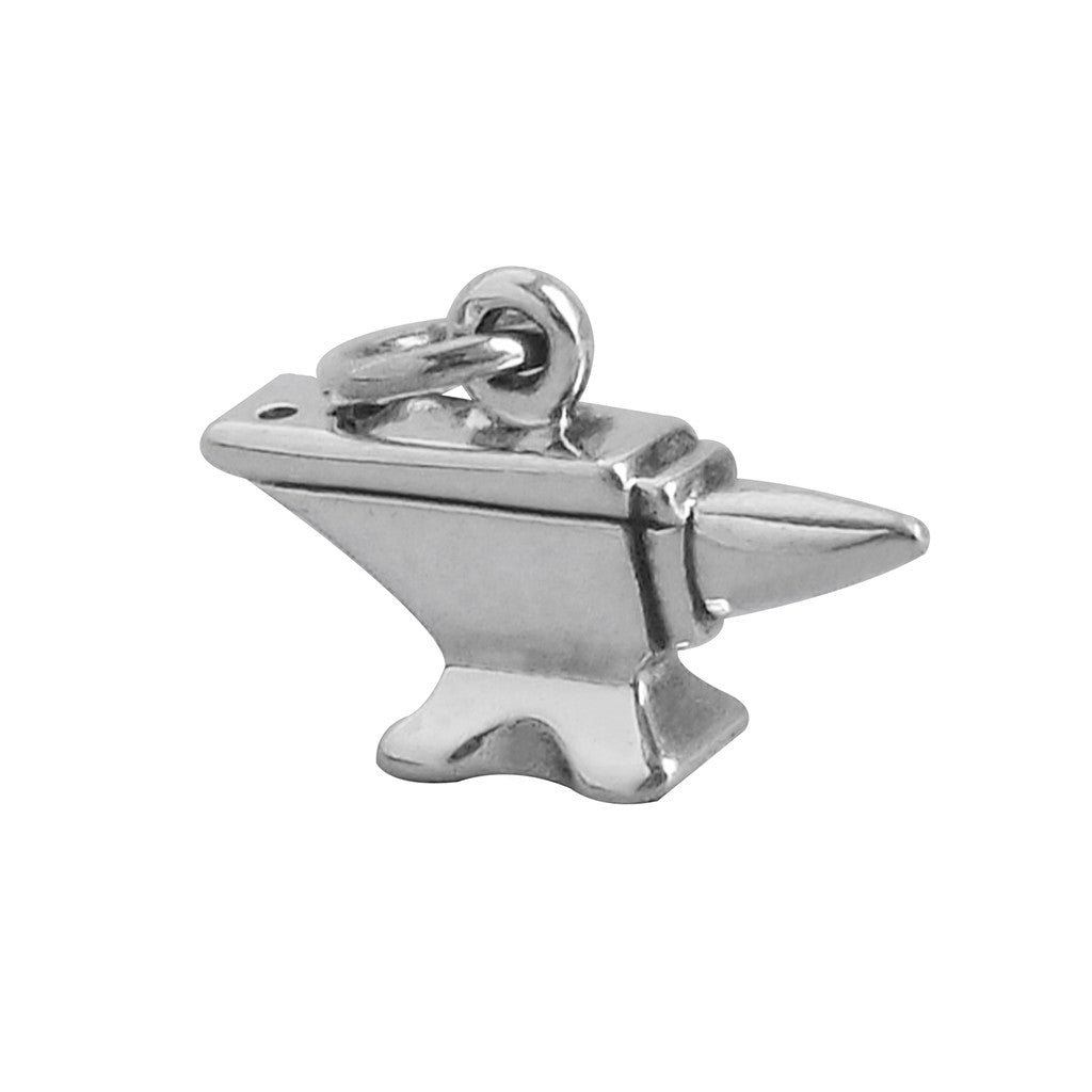 sterling silver anvil charm