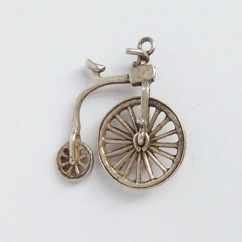 Vintage Silver Nuvo Penny Farthing Bicycle Charm
