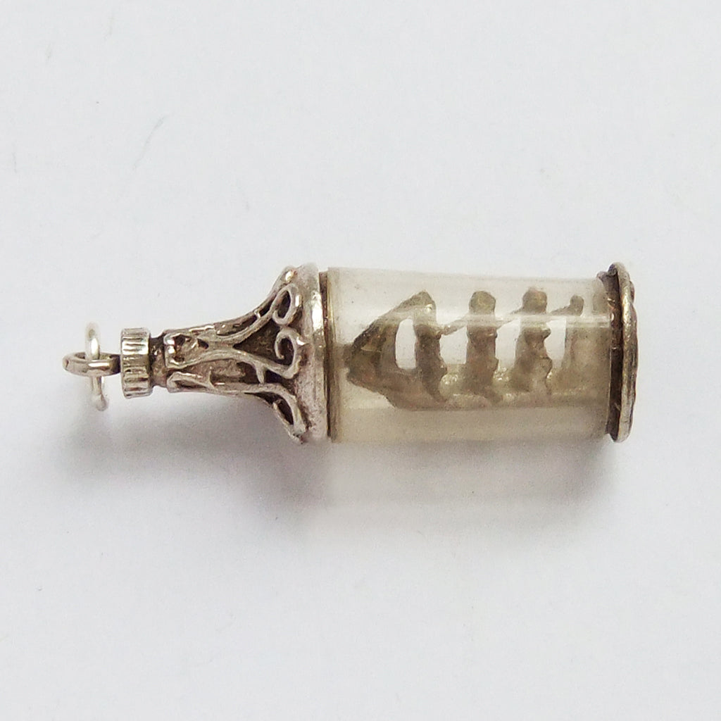 Nuvo Ship in Bottle Charm Sterling Silver