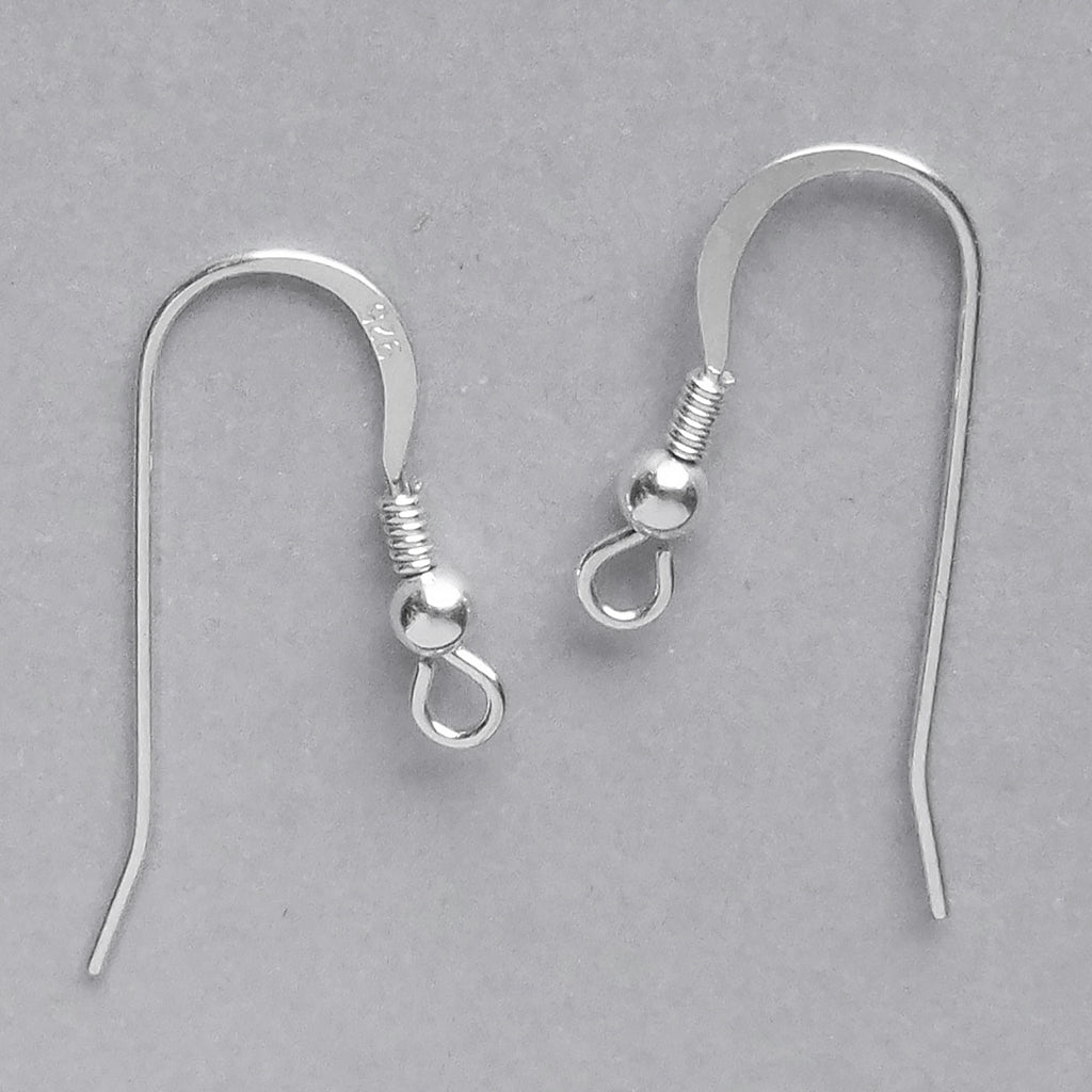 Pair of sterling silver ear hooks