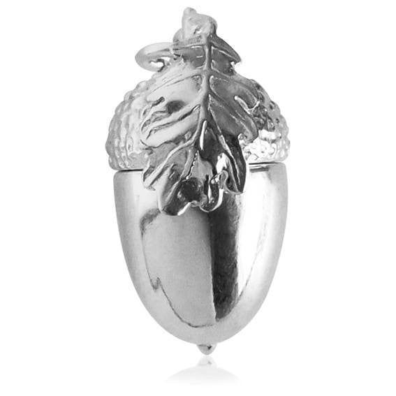 Acorn and squirrel charm pendant