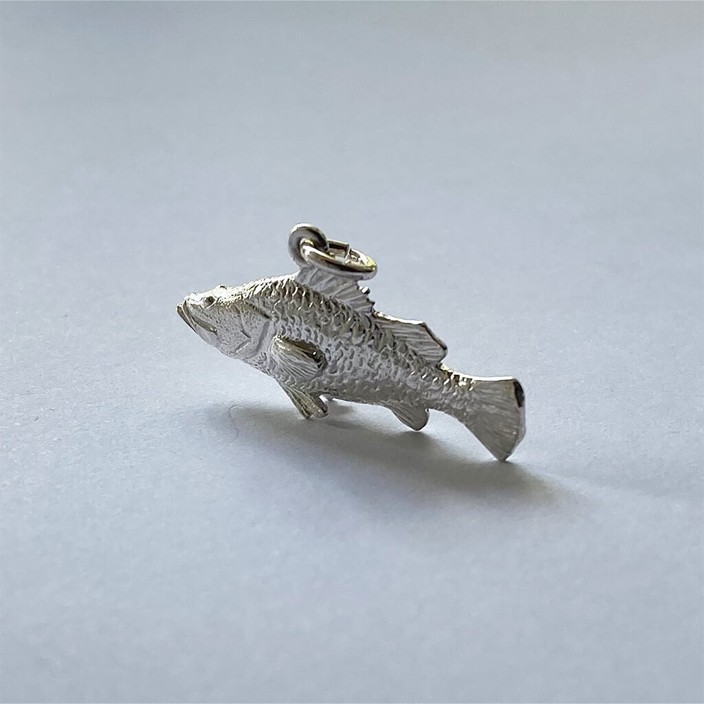 barramundi fish charm pendant