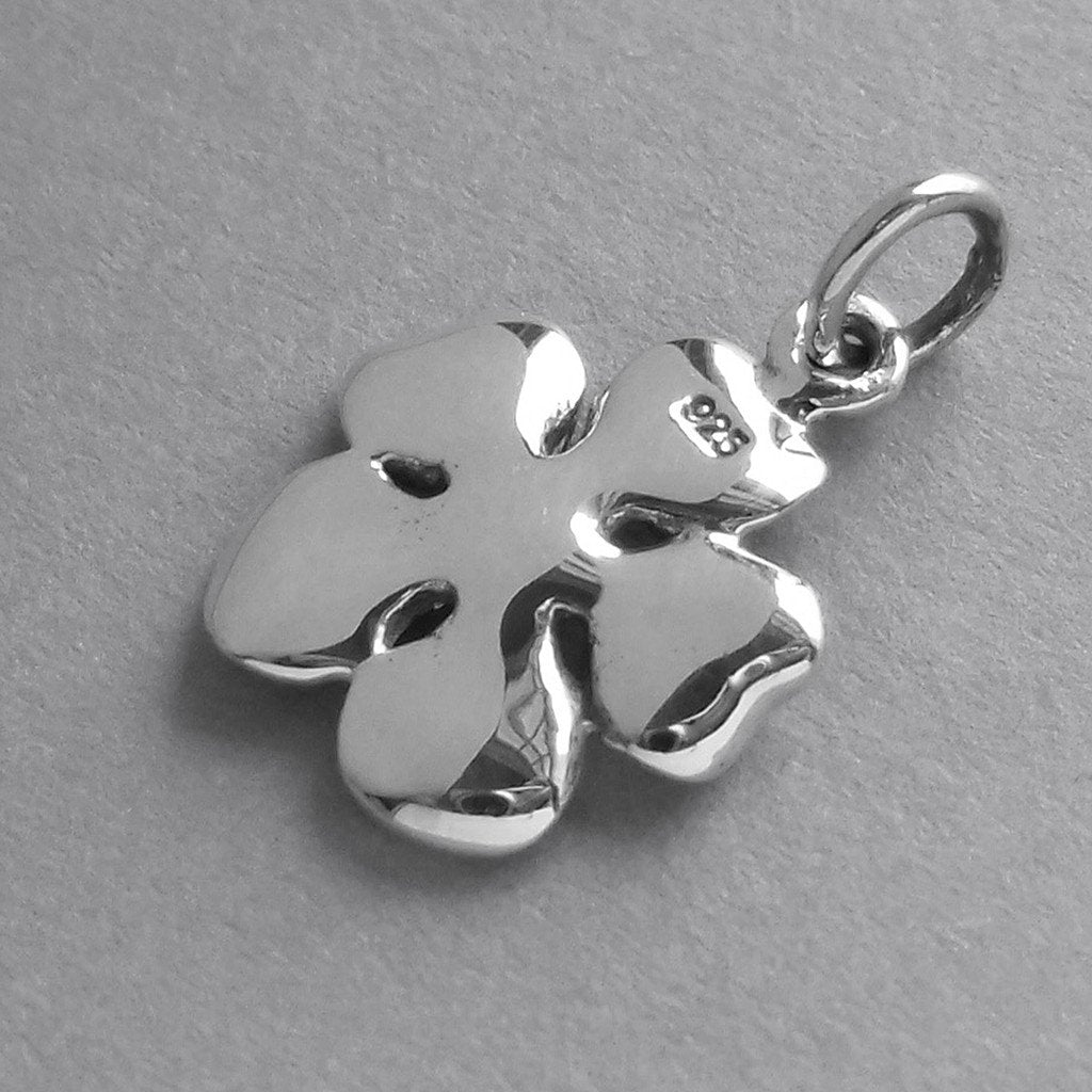 five petal flower charm in silver