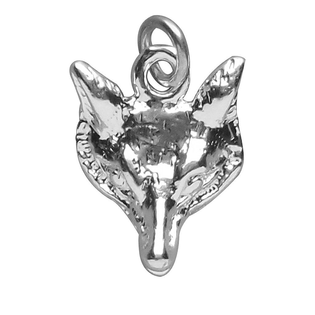 Fox Head Charm Sterling Silver or Gold Pendant | Charmarama