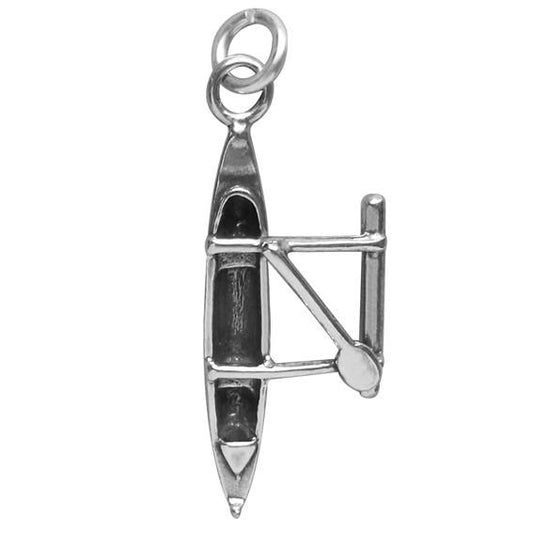 canoe and outrigger charm on white background