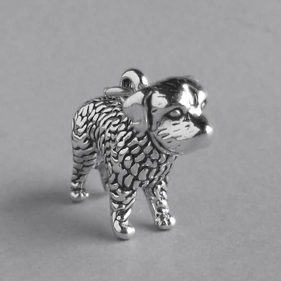 Saint Bernard charm 925 sterling silver dog pendant | Charmarama