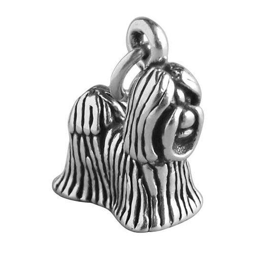 Shih tzu charm 925 sterling silver dog pendant | Charmarama