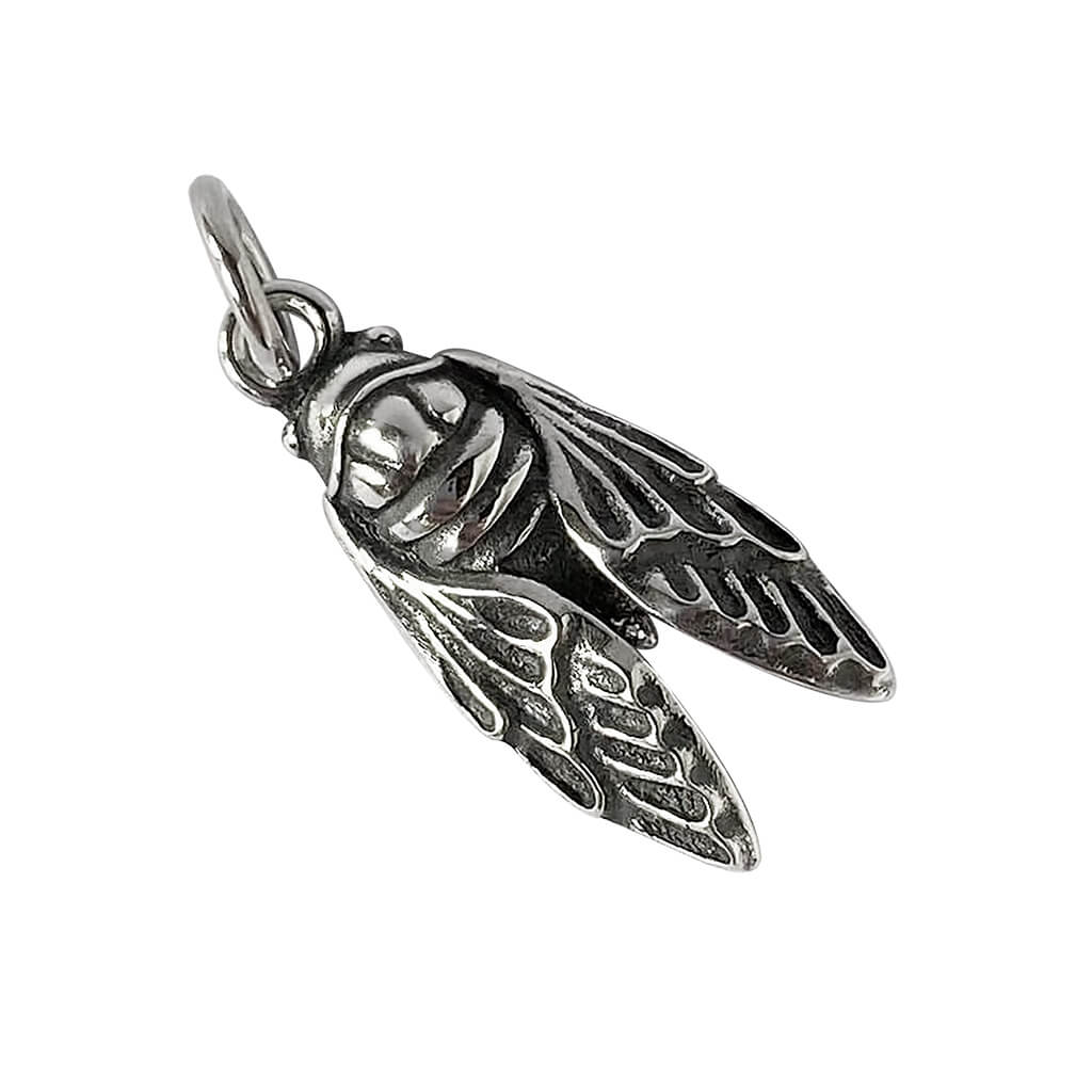 sterling silver cicada charm