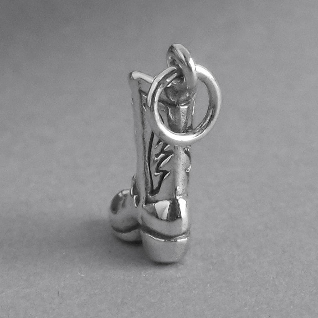 sterling silver cowboy boot charm