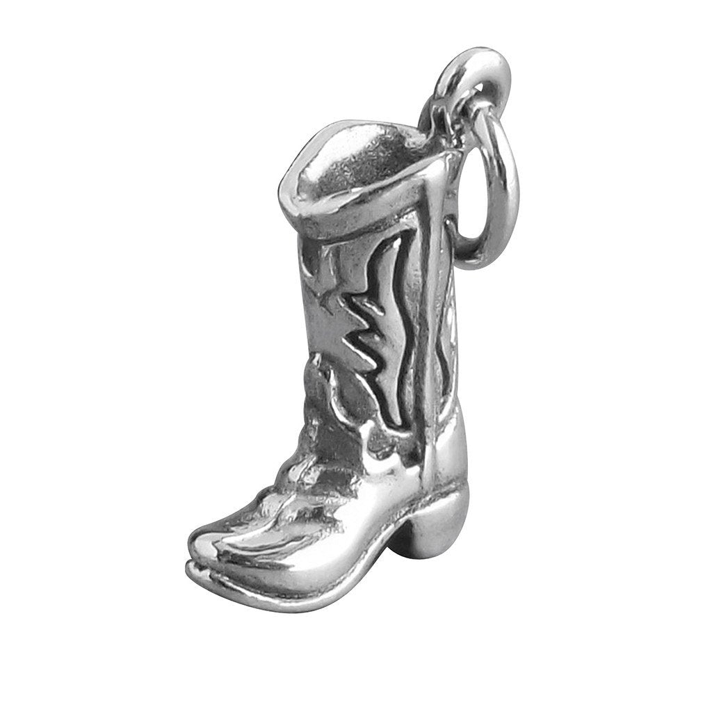 sterling silver cowboy boot charm
