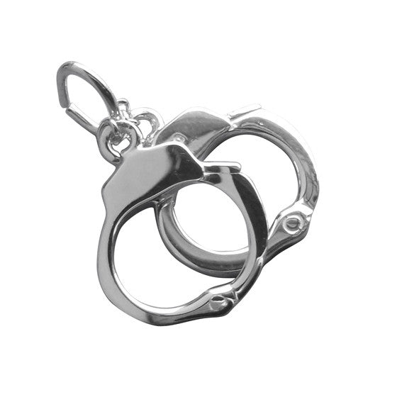 Handcuffs charm sterling silver 925 or gold pendant