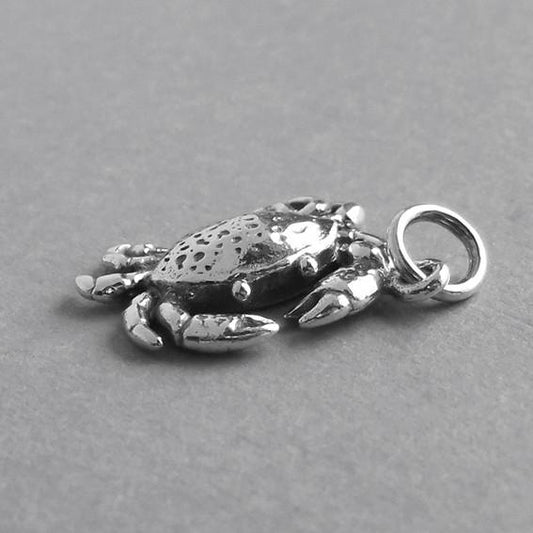 sterling silver crab pendant