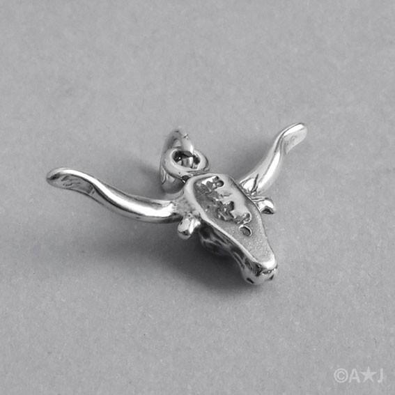 Longhorn cow charm 925 sterling silver pendant