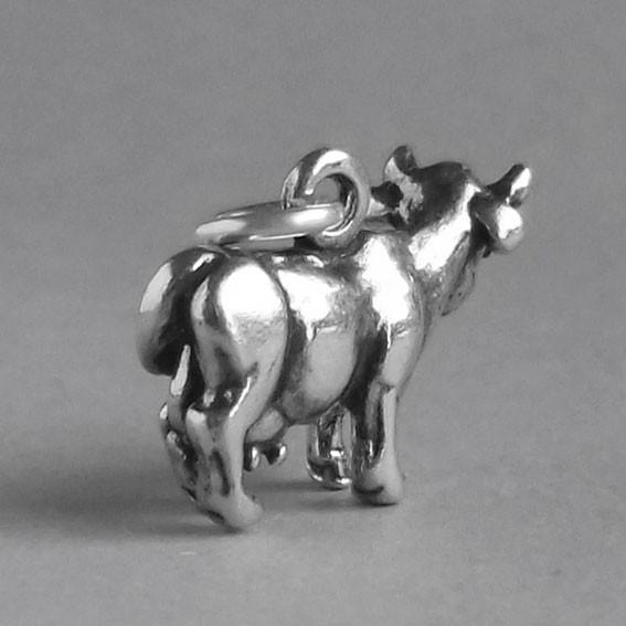 Jersey cow charm sterling silver 925 pendant