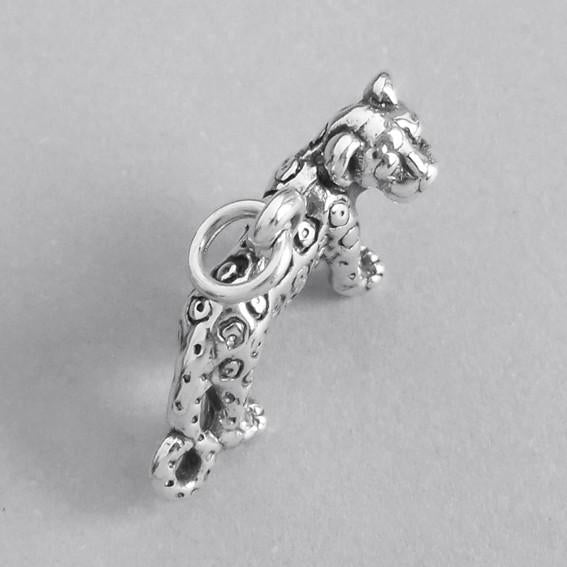 Sterling Silver Leopard Charm Pendant