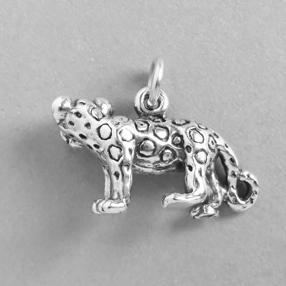 Sterling Silver Leopard Charm Pendant