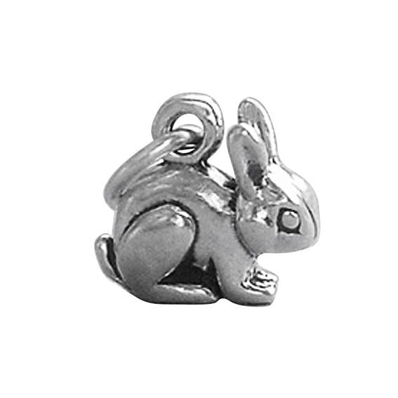 Rabbit charm sterling silver 925 bunny pendant