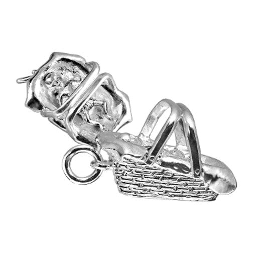 Sterling Silver Baby Carrier Charm Pendant