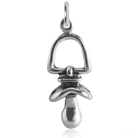 Sterling Silver Baby Pacifier Dummy Charm Pendant