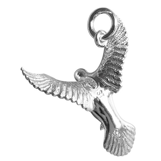 Dove Charm on an Elegant Adjustable 925 Silver And Stainless Steel