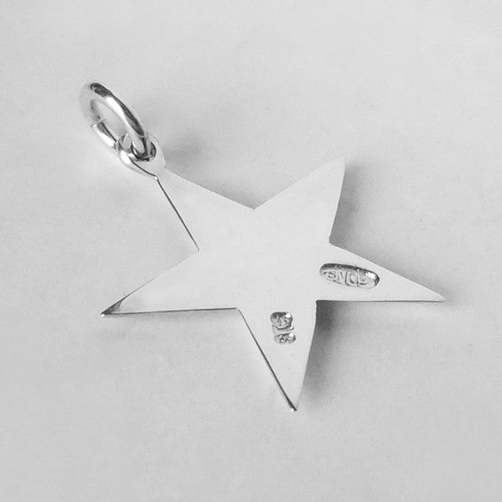 Sterling Silver or Gold Star Charm Pendant