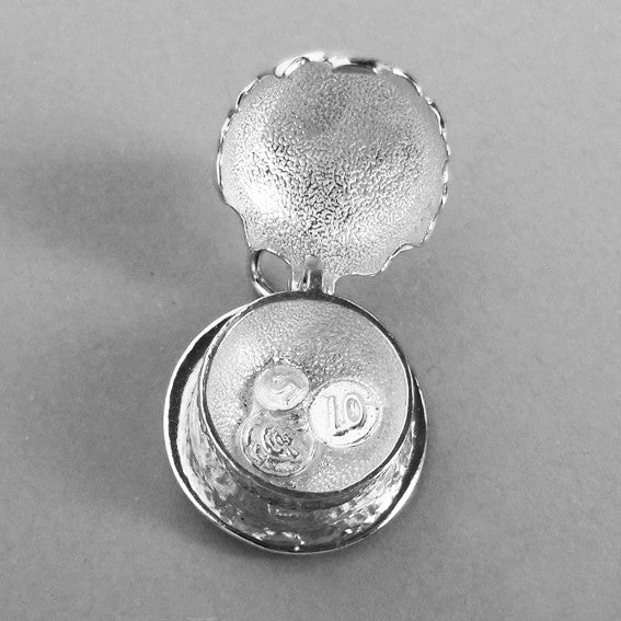 Christmas Plum Pudding Charm Sterling Silver or Gold Pendant