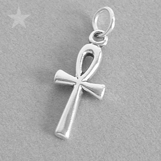 30pcs/Lots 22x13mm Antique Silver Plated Ankh Cross Charms Symbol