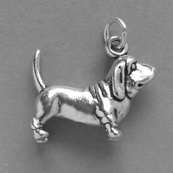 basset hound dog charm