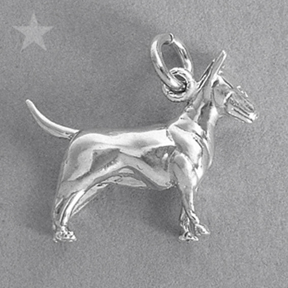 Vakkancs Bullterrier (dog breed) pin - solid sterling silver or bronze selling