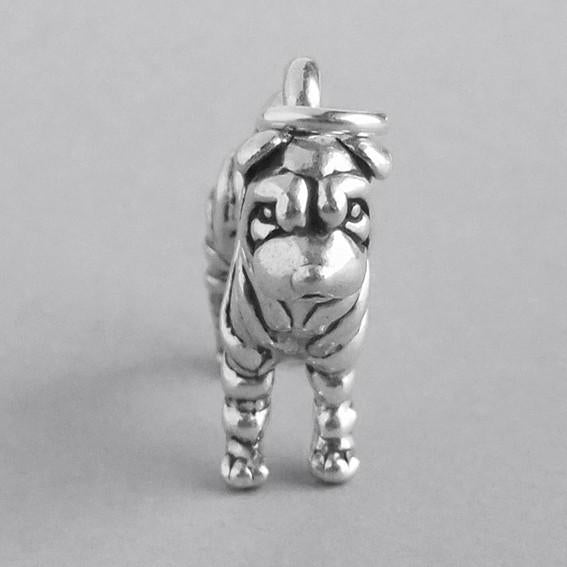 Shar Pei Dog Charm 925 Sterling Silver Pendant
