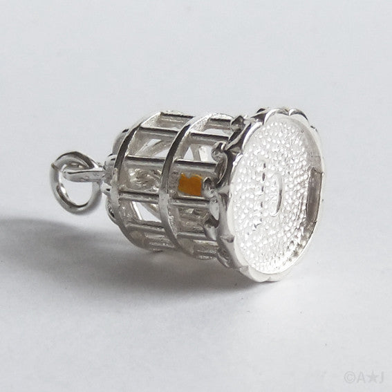 bird in cage charm
