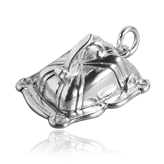 Sterling Silver or Gold Opening Cheese Dish and Mouse Charm Pendant