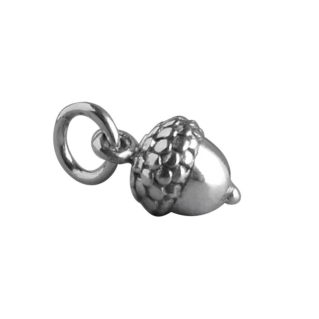 Acorn Charm Sterling Silver Nature Pendant | Silver Star Charms