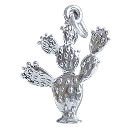 Cactus Charm Sterling Silver Pendant | Charmarama
