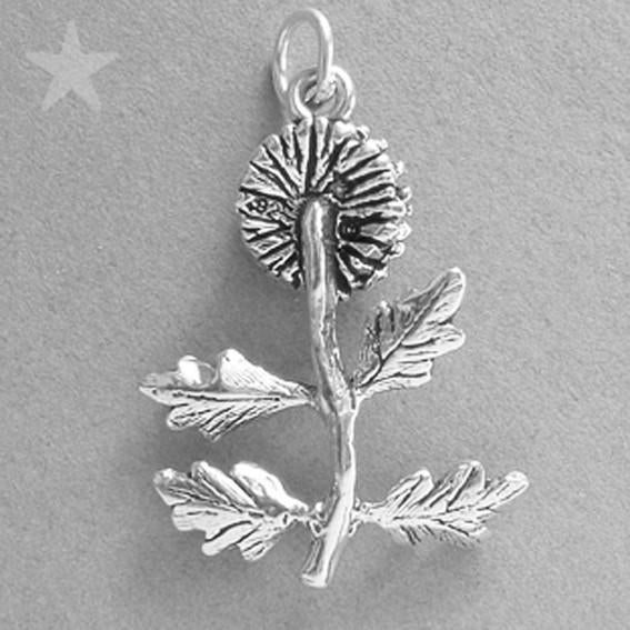Sterling Silver Dandelion Flower Charm